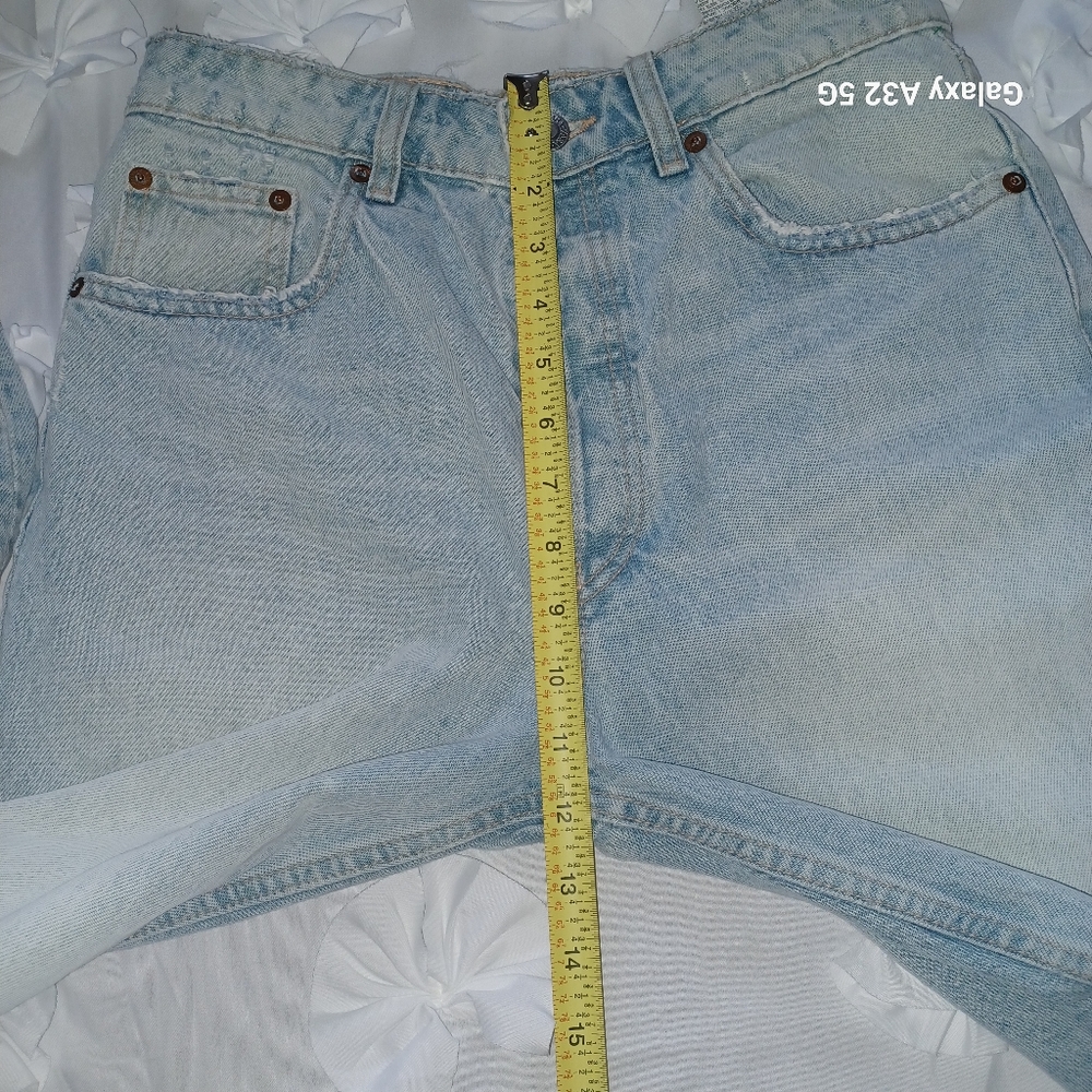Zara Women Jeans Size 6 Blue Ankle Cropped Distressed Jeans - Picture 12 of 15